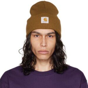 NWT Carhartt Brown Knit Cuffed Beanie Classic Workwear Staple “Brown Duck" Adult